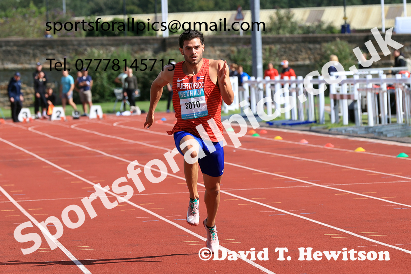Decathlon 100 metres, 2025 EAP International Combined Events, Hexham, Northumberland.  Photo: David T. Hewitson/Sports for All Pics